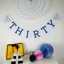 Load image into Gallery viewer, THIRTY Banner - Party Decoration for 30 Birthday