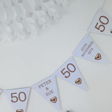 Load image into Gallery viewer, Golden Wedding Anniversary 50th Bunting