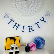 Load image into Gallery viewer, THIRTY Banner - Party Decoration for 30 Birthday
