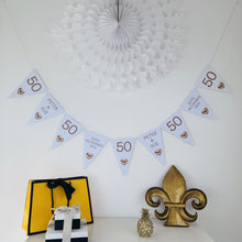 Load image into Gallery viewer, Golden Wedding Anniversary 50th Bunting
