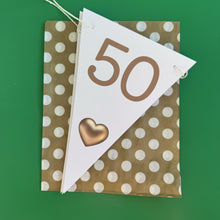 Load image into Gallery viewer, Golden Wedding Anniversary 50th Bunting
