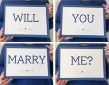 Load image into Gallery viewer, Will You Marry Me? Card signs for proposal
