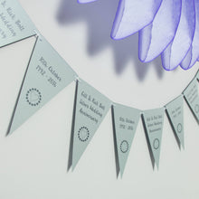 Load image into Gallery viewer, Silver Wedding Anniversary Bunting
