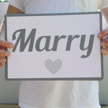 Load image into Gallery viewer, Will You Marry Me? sign flashcards
